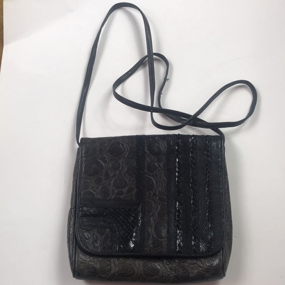 VTG,Carlos Falchi Snakeskin crossbody Woman bag